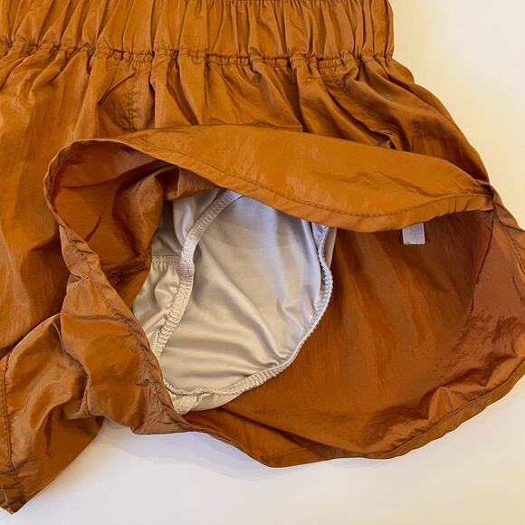 FP Movement The Way Home Shorts Small Burnt Orange Activewear Sporty Athleisure - Picture 4 of 10